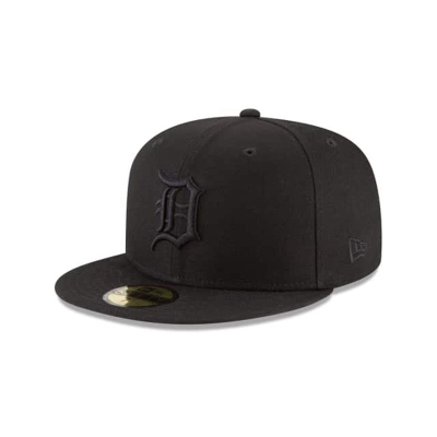 Detroit Tigers Gorra | New Era MLB Blackout Basic 59fifty Fitted Cap Mexico - Negros